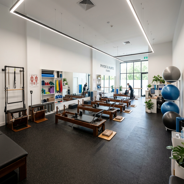 Studio con macchine Pilates Reformer